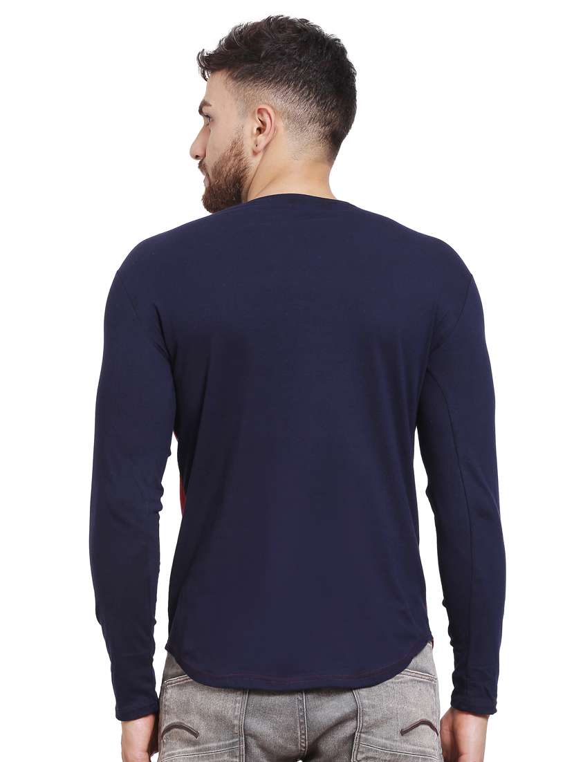 color block long sleeves t-shirt - 20014384 -  Standard Image - 2