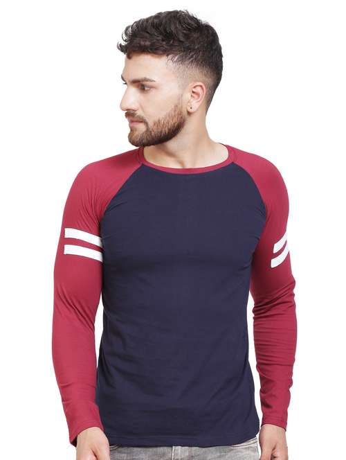 solids round neck ranglan t-shirt - 20014386 -  Standard Image - 0