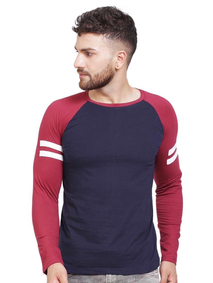 solids round neck ranglan t-shirt