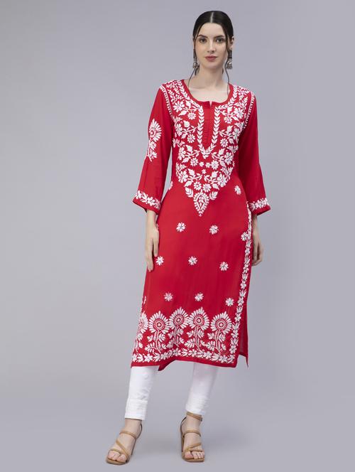 women's straight kurta - 20014491 - Standard Image - 0