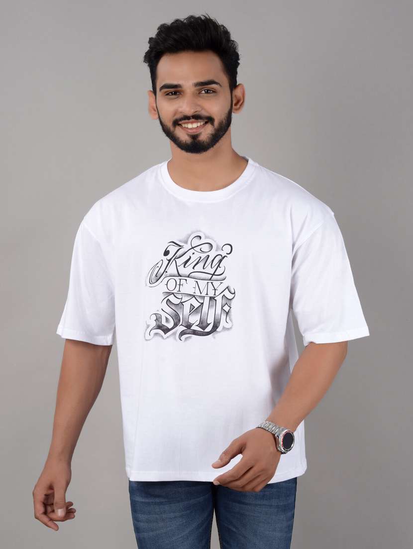 crew neck front print t-shirt