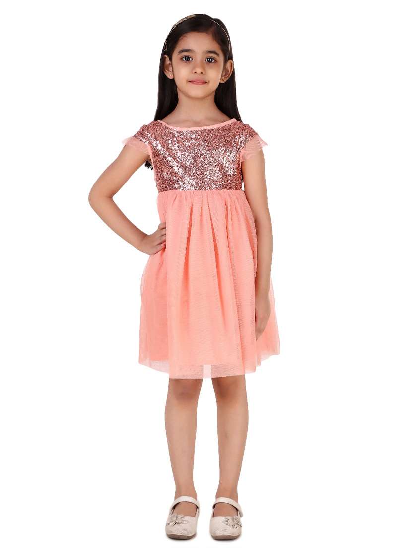 girls round neck sleeveless frock