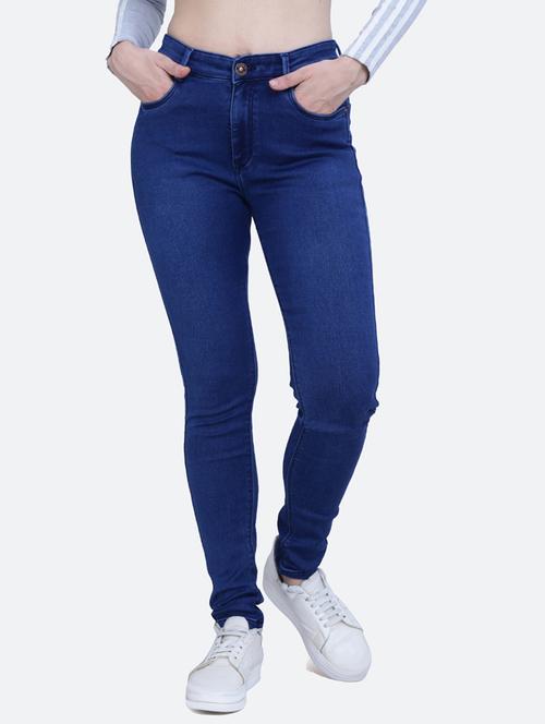 women's plain slim fit jeans - 20017547 - Standard Image - 0
