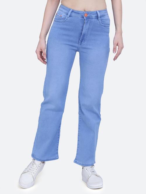 women's plain straight fit jeans - 20017563 -  Standard Image - 0