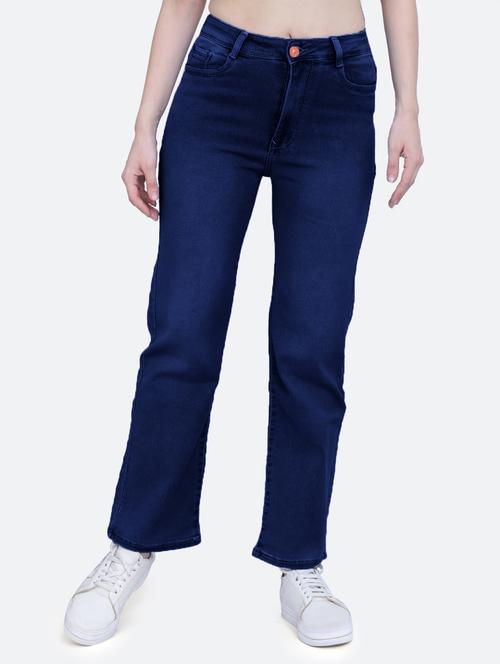 women's plain straight fit jeans - 20017564 - Standard Image - 0