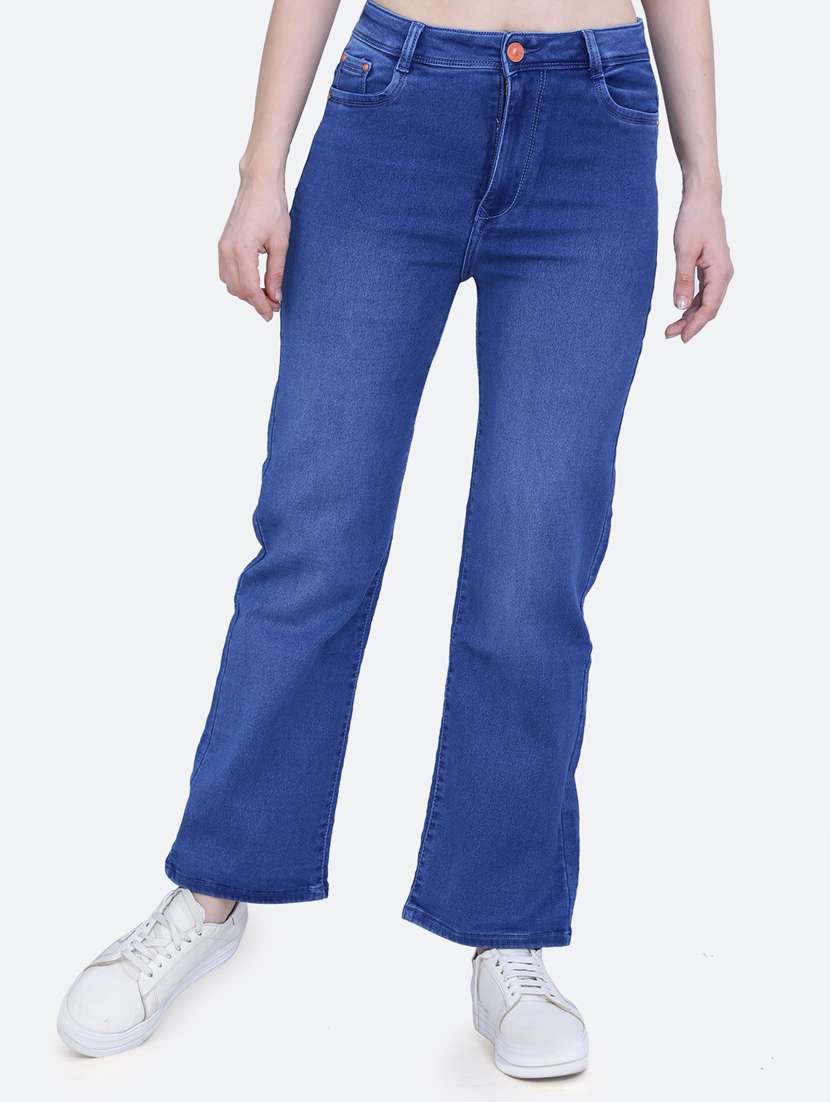 women's plain straight fit jeans