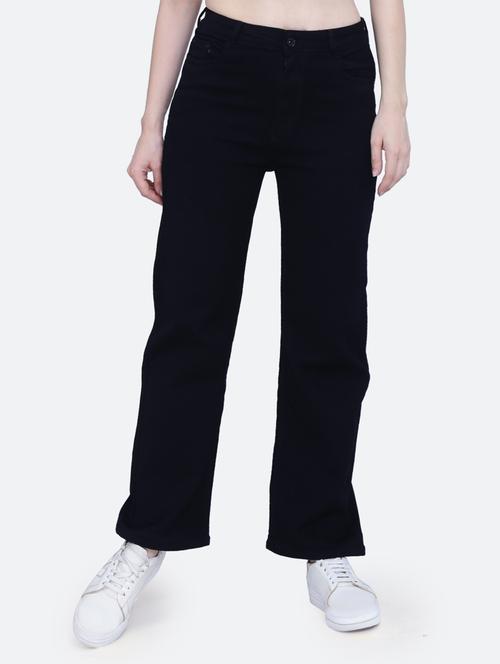 women's plain straight fit jeans - 20017567 - Standard Image - 0