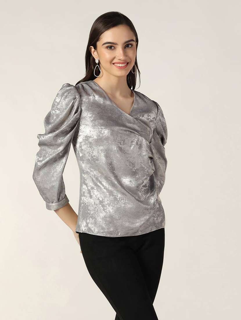 silver solid regular top - 20017877 -  Standard Image - 2