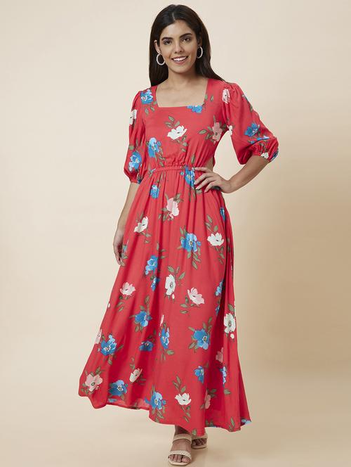women's fit & flare floral dress - 20017928 -  Standard Image - 0