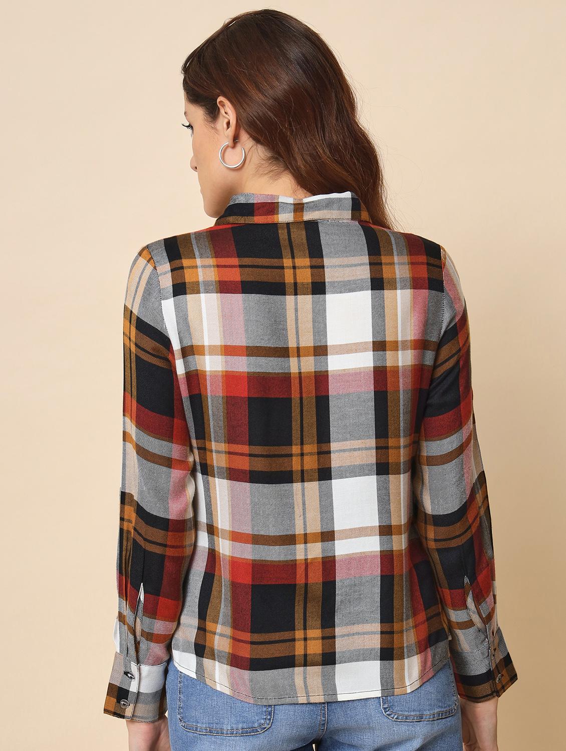 checkered regular shirt - 20017945 - Standard Image - 2