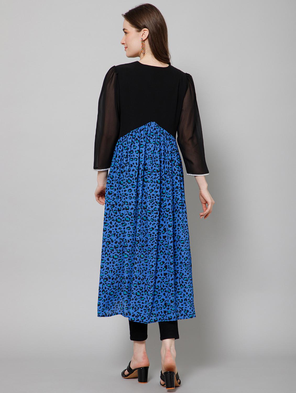 women's fit & flare printed dress - 20018435 - Standard Image - 2