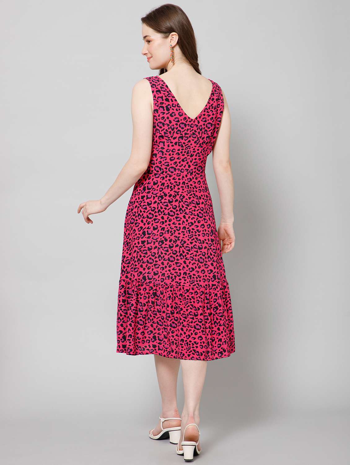 women's tiered dress printed dress - 20018439 -  Standard Image - 2
