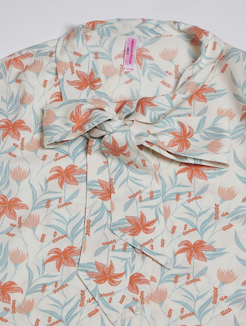 girls tie up neck top - 20018505 - Standard Image - 2