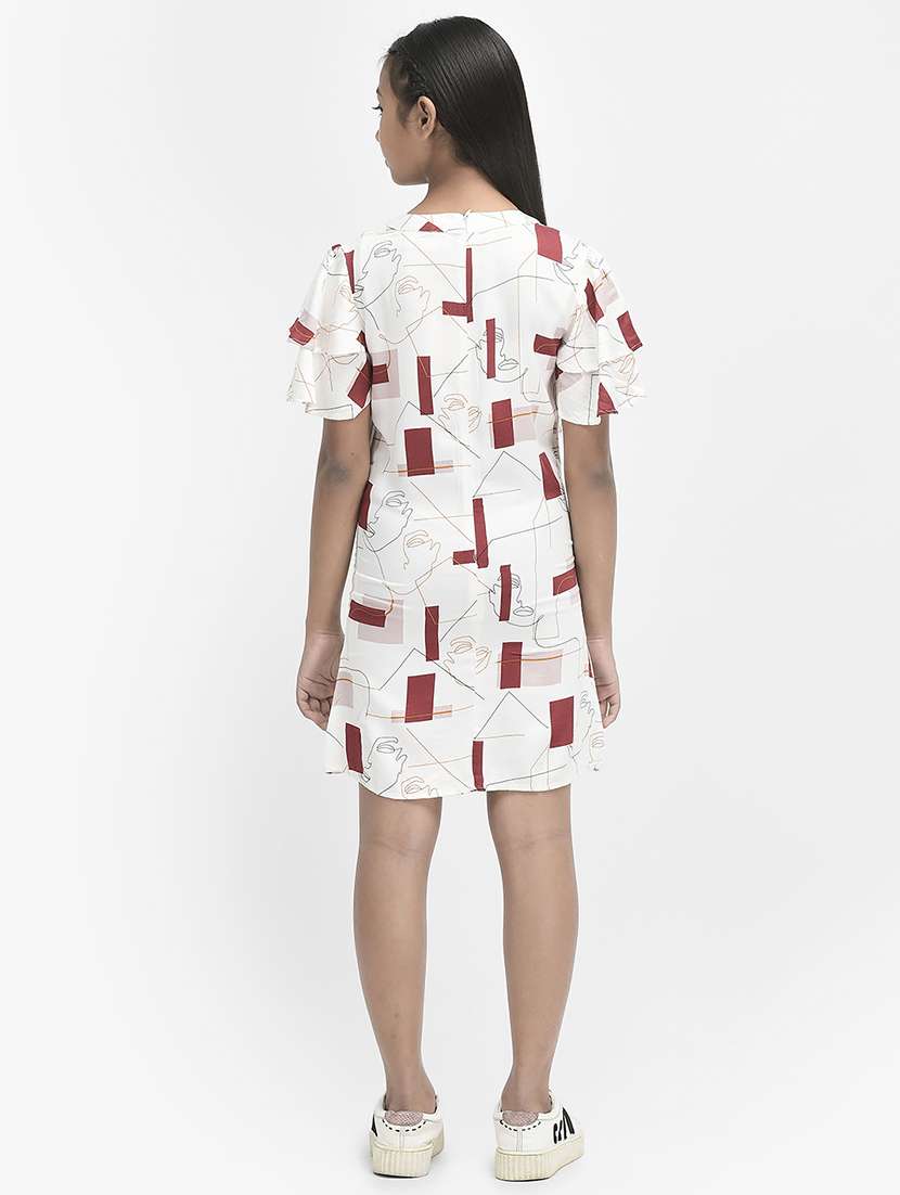 girls mock neck short sleeves frock - 20018552 -  Standard Image - 2