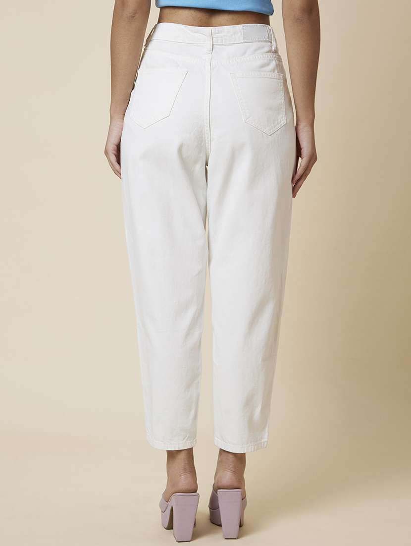 women's plain mom fit jeans - 20018988 - Standard Image - 2