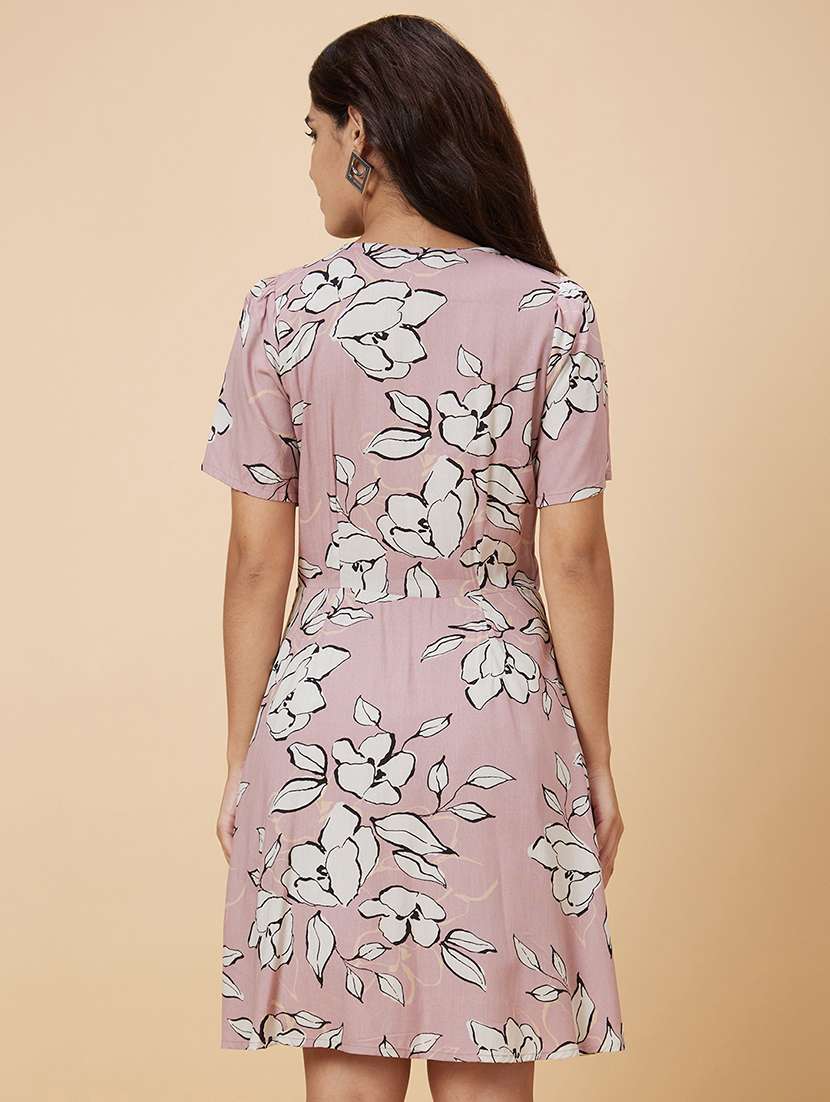 women's wrap floral dress - 20019013 - Standard Image - 2