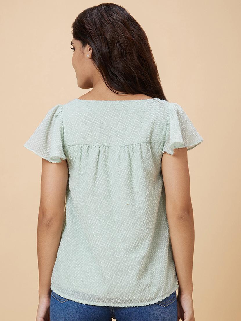 green self design regular top - 20019026 - Standard Image - 2