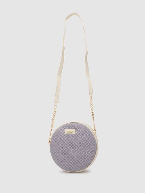 purple leatherette (pu) sling bag - 20019106 -  Standard Image - 0