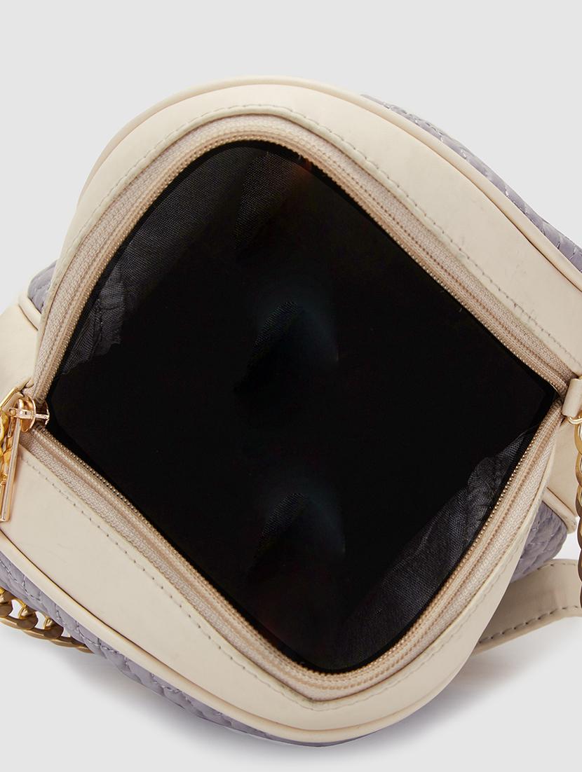 purple leatherette (pu) sling bag - 20019106 - Standard Image - 2