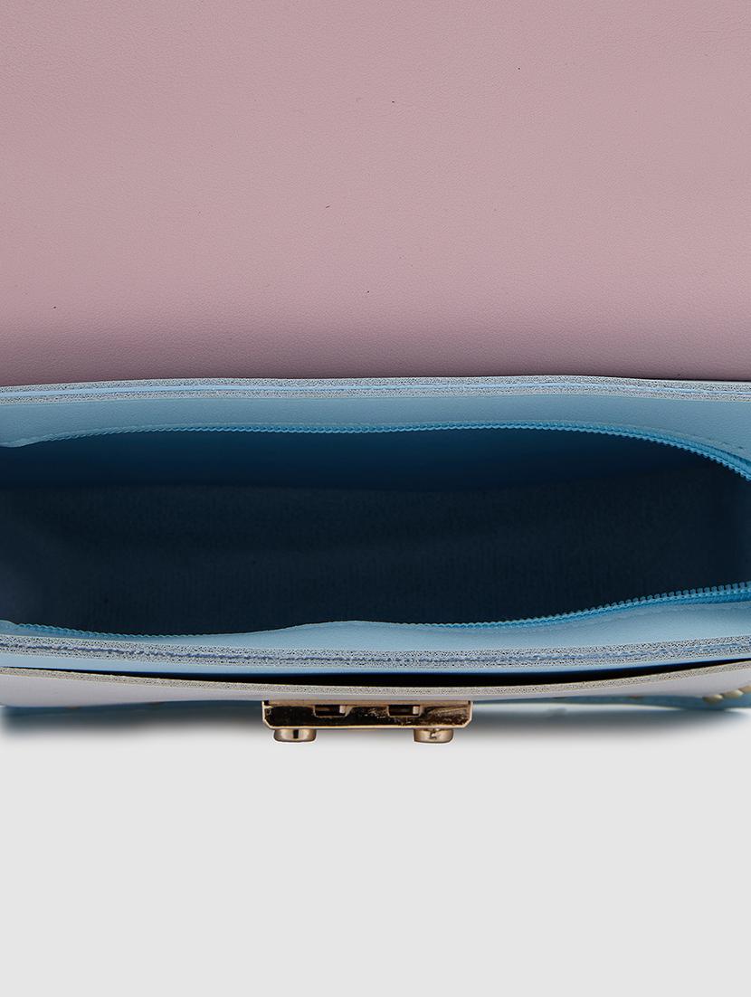 blue leatherette (pu) handbag - 20019119 - Standard Image - 2