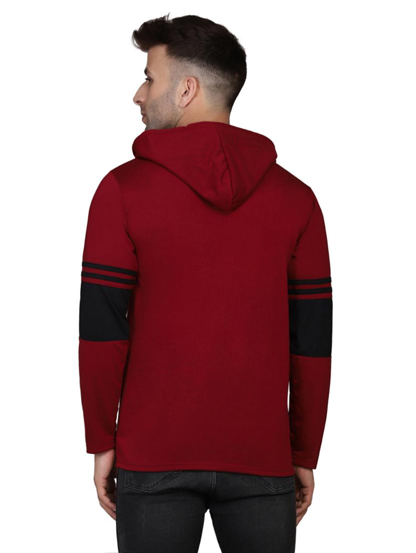 hood neck striped sweatshirt - 20021209 - Standard Image - 2