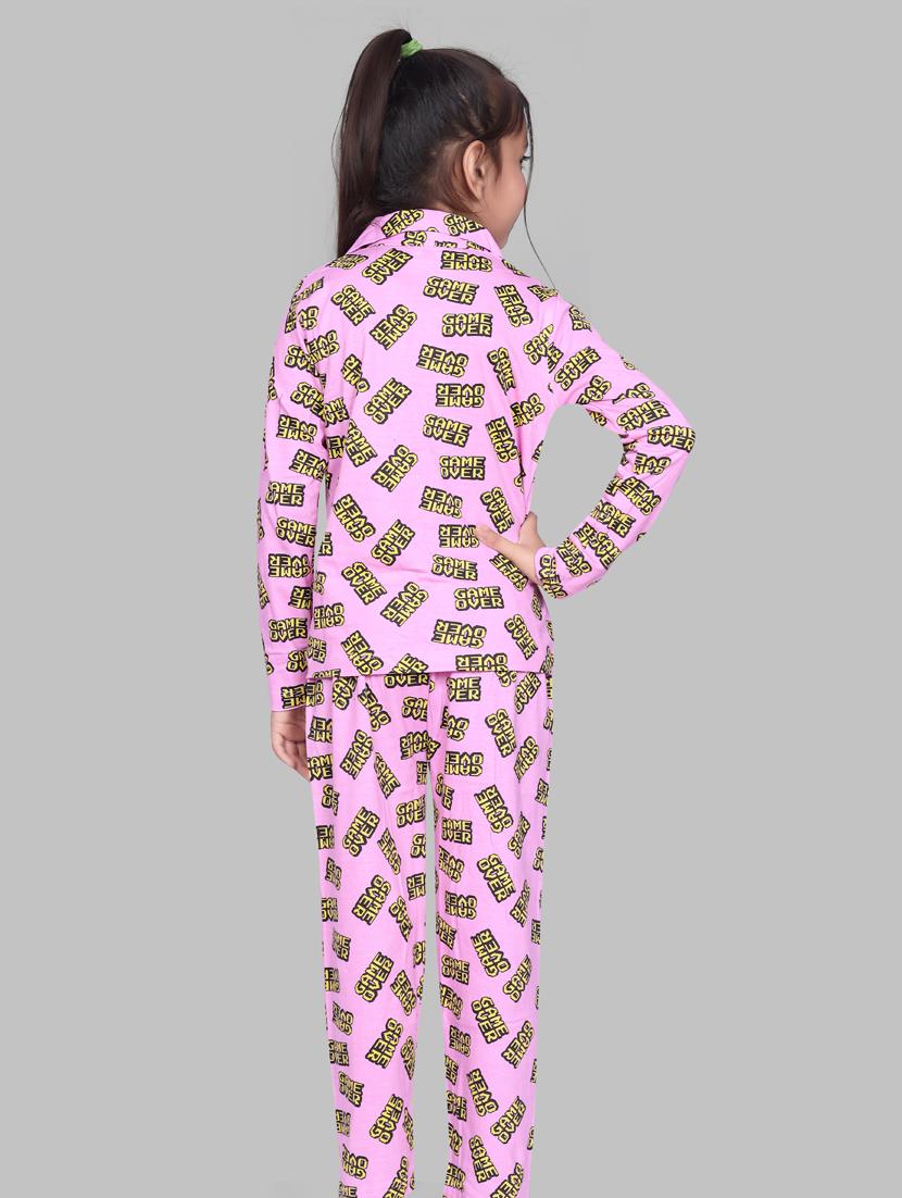 pink pyjama set nightwear - 20021429 - Standard Image - 2