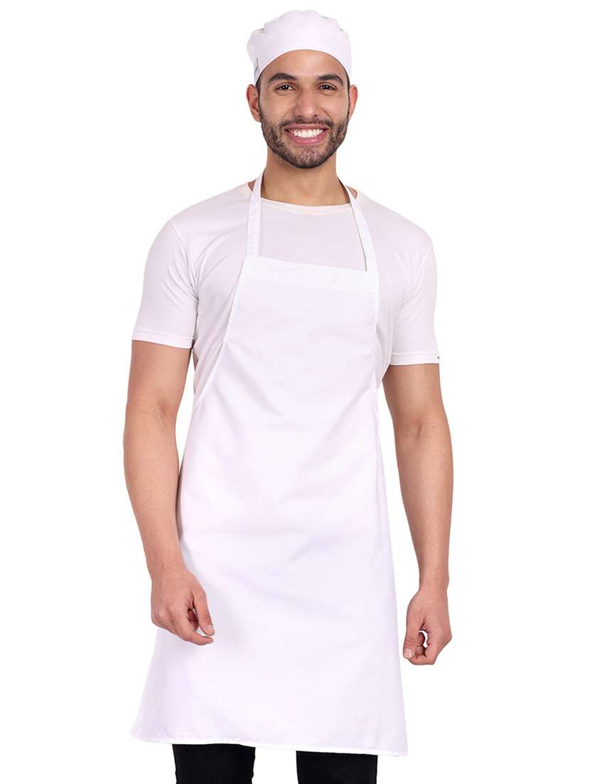 uniformer solid white apron