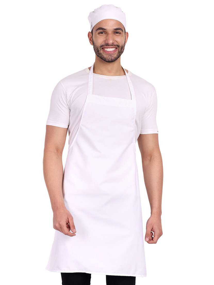 uniformer solid white apron