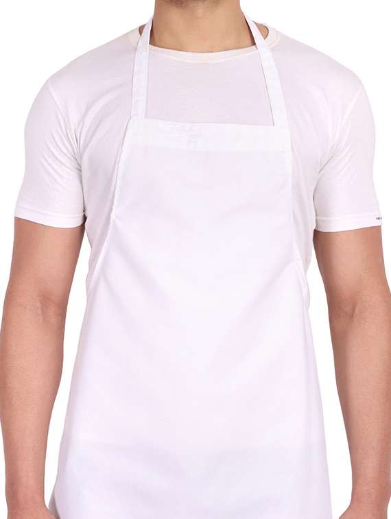 uniformer solid white apron - 20021786 -  Standard Image - 2