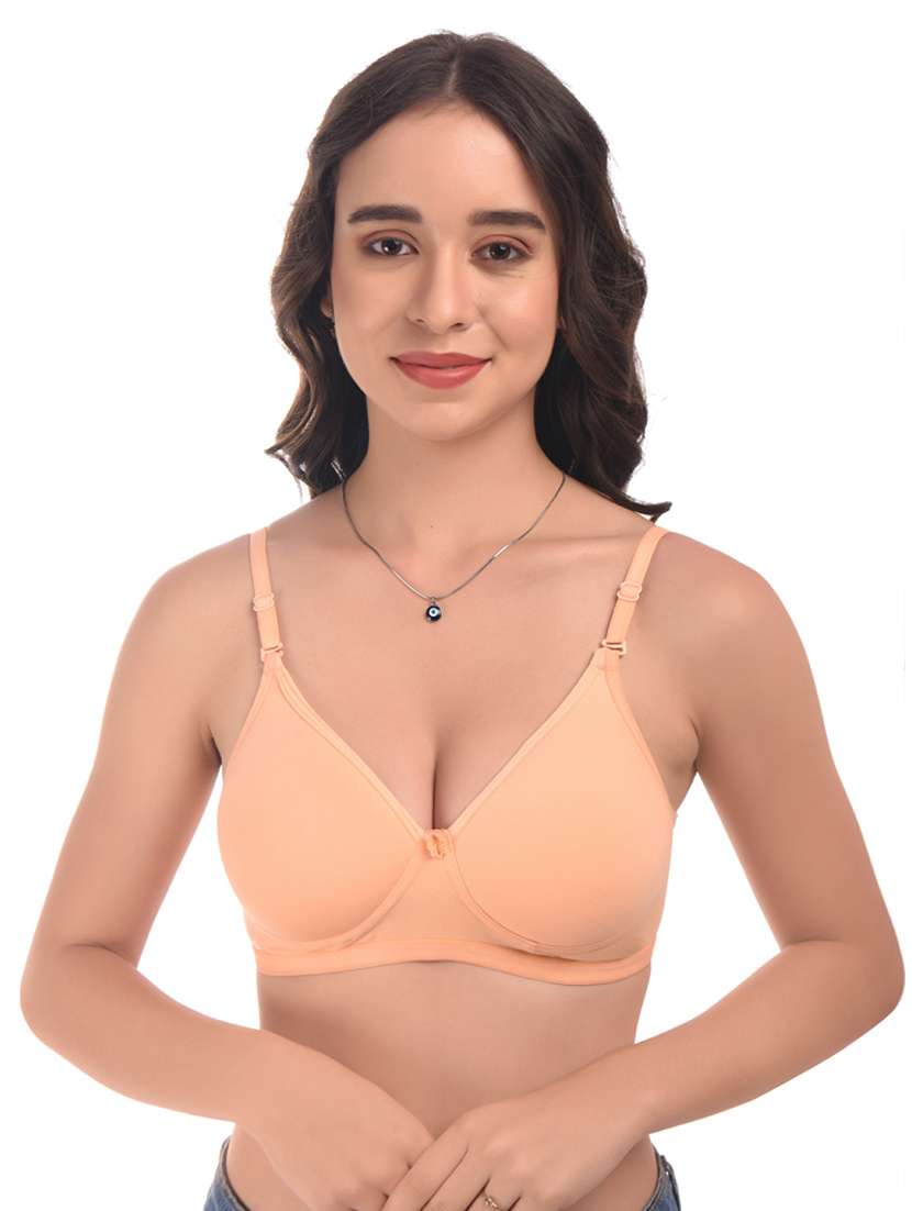 orange hosiery push up bra