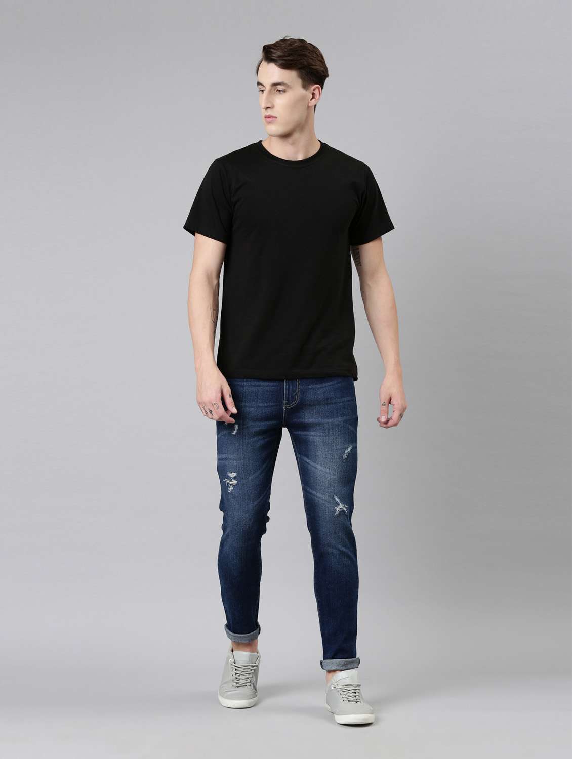 mens slim fit distressed jeans - 20022613 -  Standard Image - 2