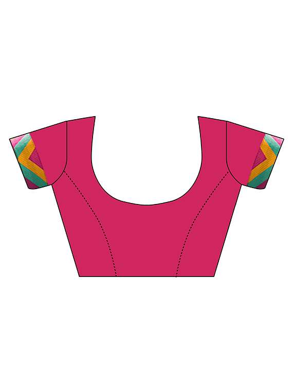 women's printed pink colored saree with blouse - 20022677 -  Standard Image - 2