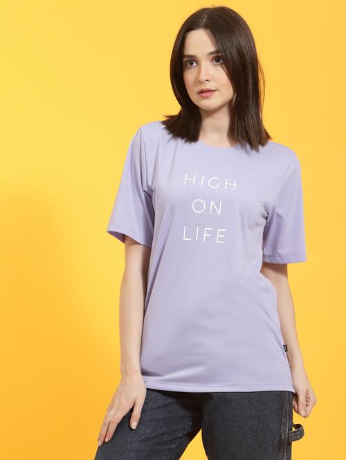 purple cotton regular top - 20022917 -  Standard Image - 0