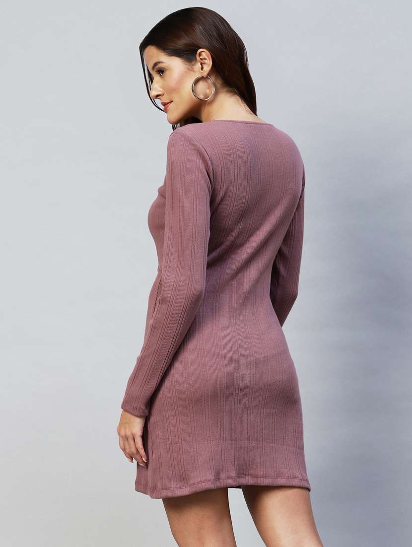 women's bodycon solid dress - 20022970 -  Standard Image - 2