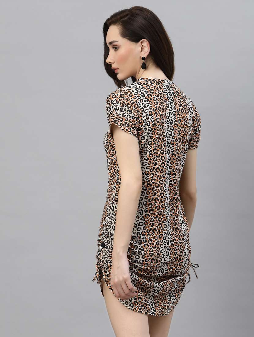 women's bodycon animal print dress - 20022974 -  Standard Image - 2