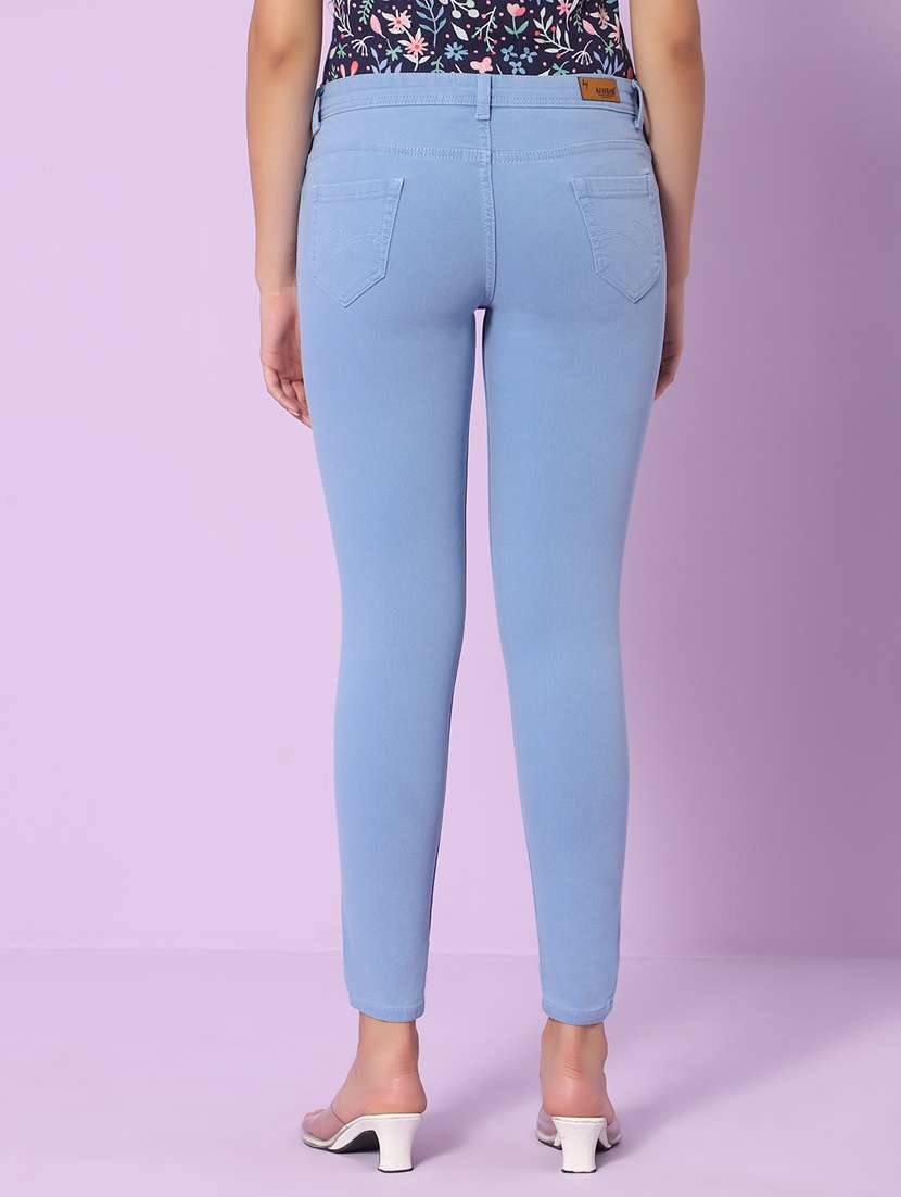 women's plain slim fit jeans - 20023016 -  Standard Image - 2