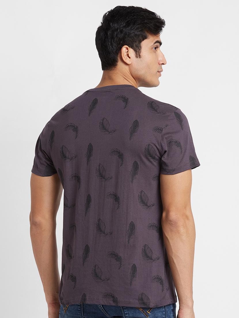round neck printed regular t-shirt - 20023047 - Standard Image - 2