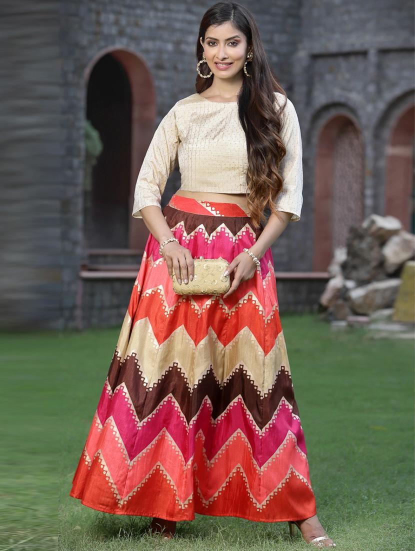 printed lehenga choli set - 20023442 - Zoom Image - 0