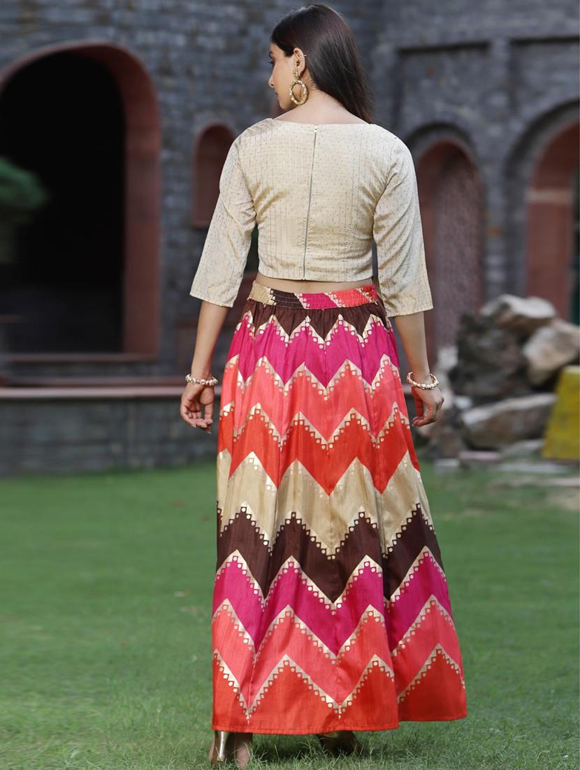 printed lehenga choli set - 20023442 - Standard Image - 2