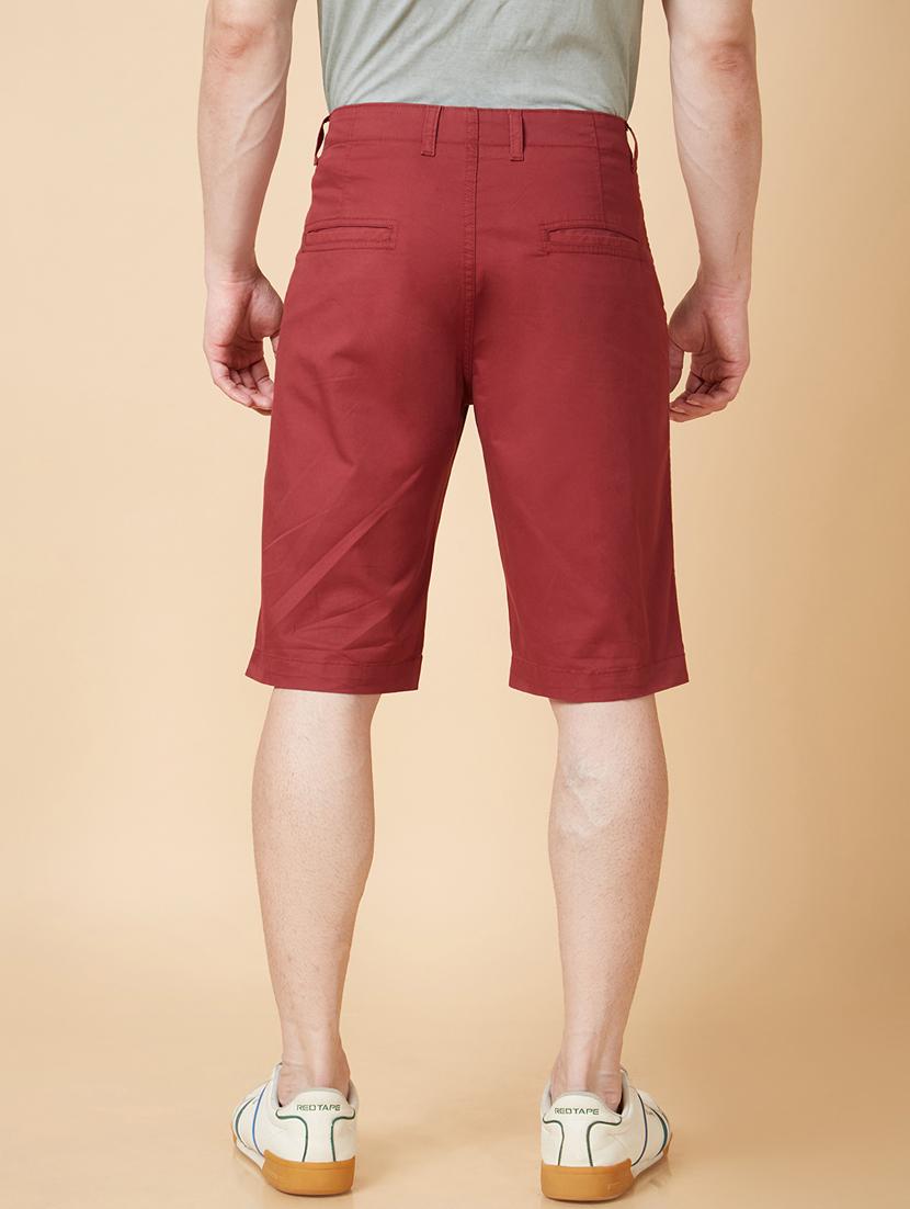 mid rise solid bermuda shorts - 20023803 - Standard Image - 2