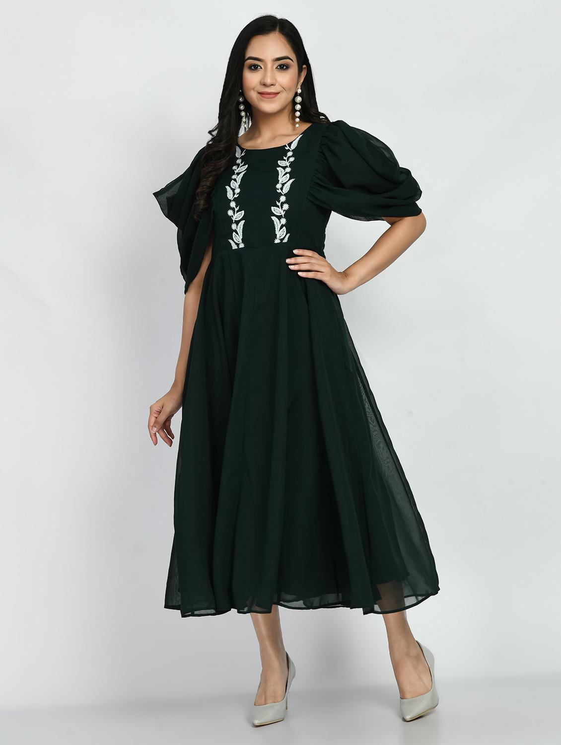 women's fit & flare midi dress - 20024015 - Zoom Image - 0