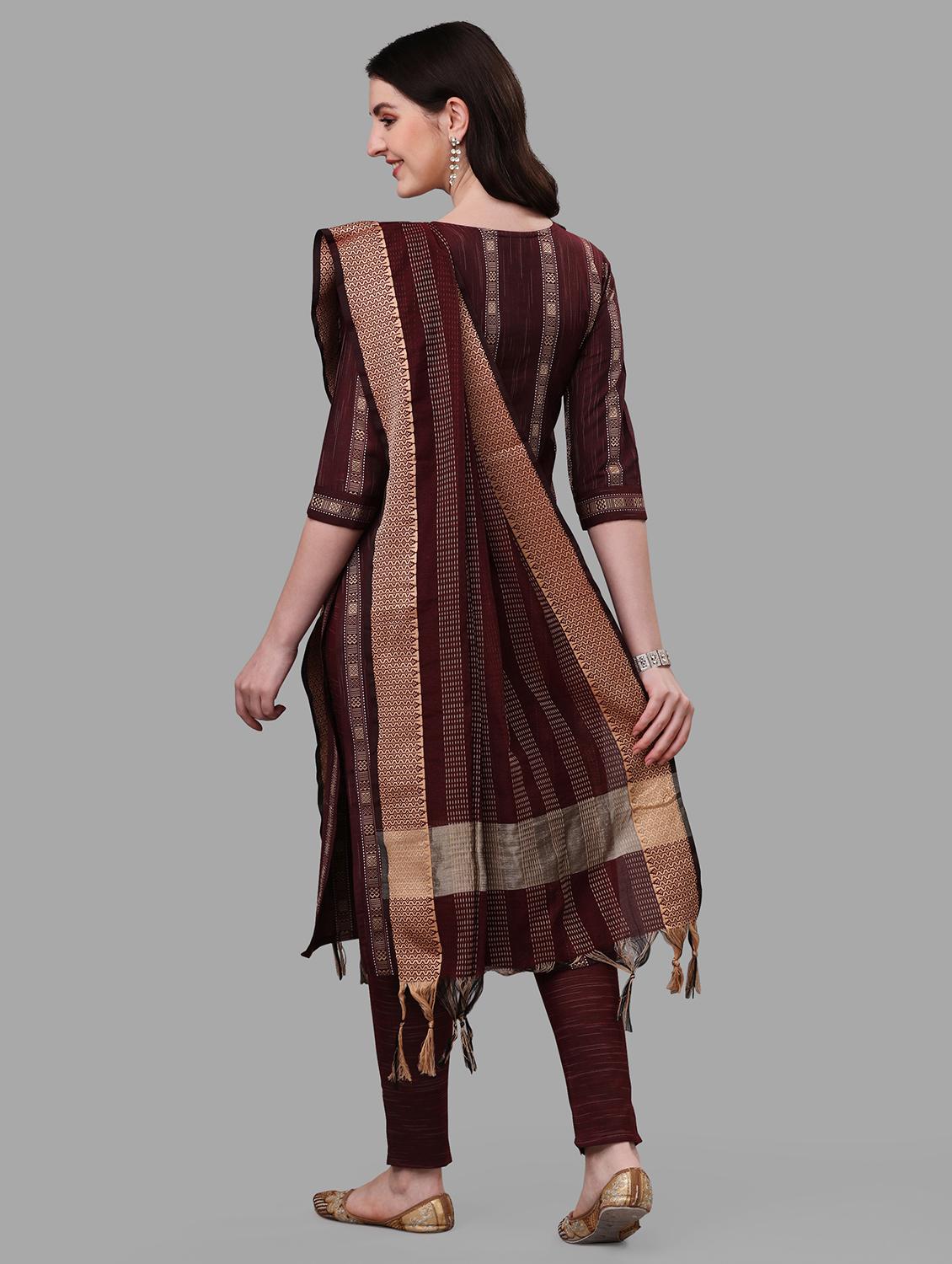 cotton kurta pant with dupatta set - 20024632 - Standard Image - 2