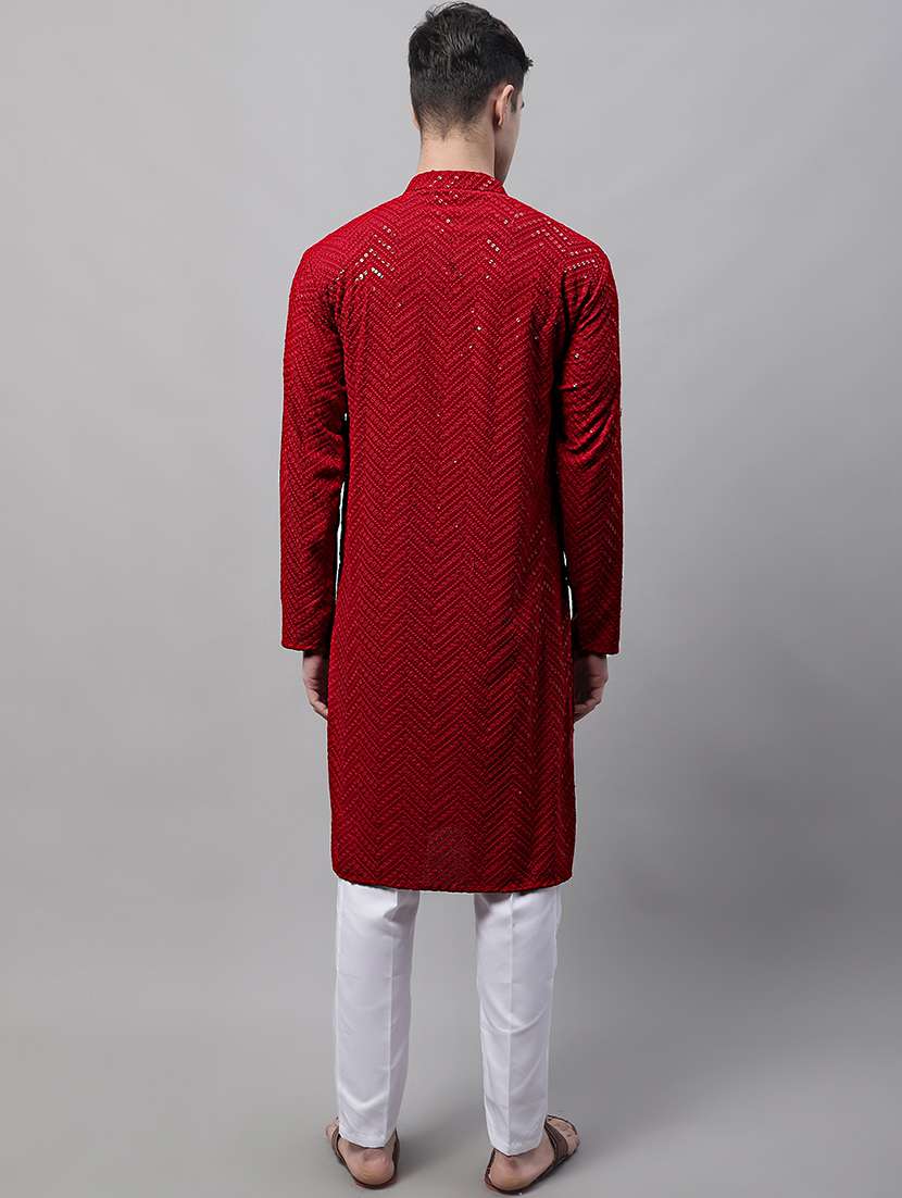 embroidered kurta pyjama set - 20024816 -  Standard Image - 2