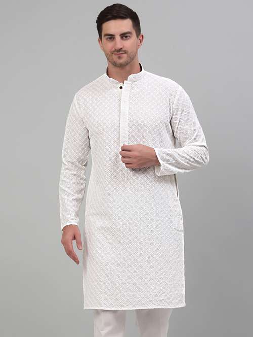 Embroidered Long Kurta With Sequin Work