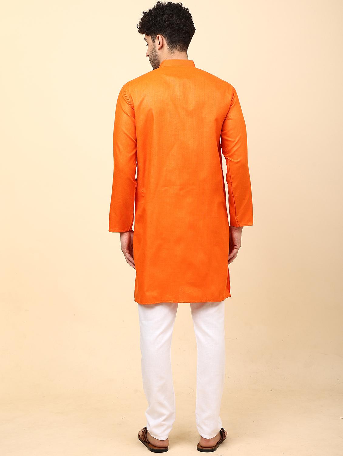 printed cotton blend long kurta - 20024923 - Standard Image - 2