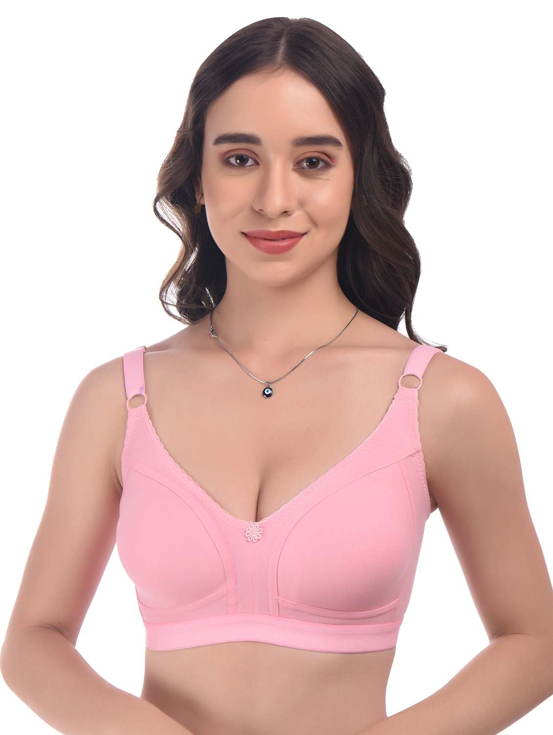 pink hosiery tshirt bra