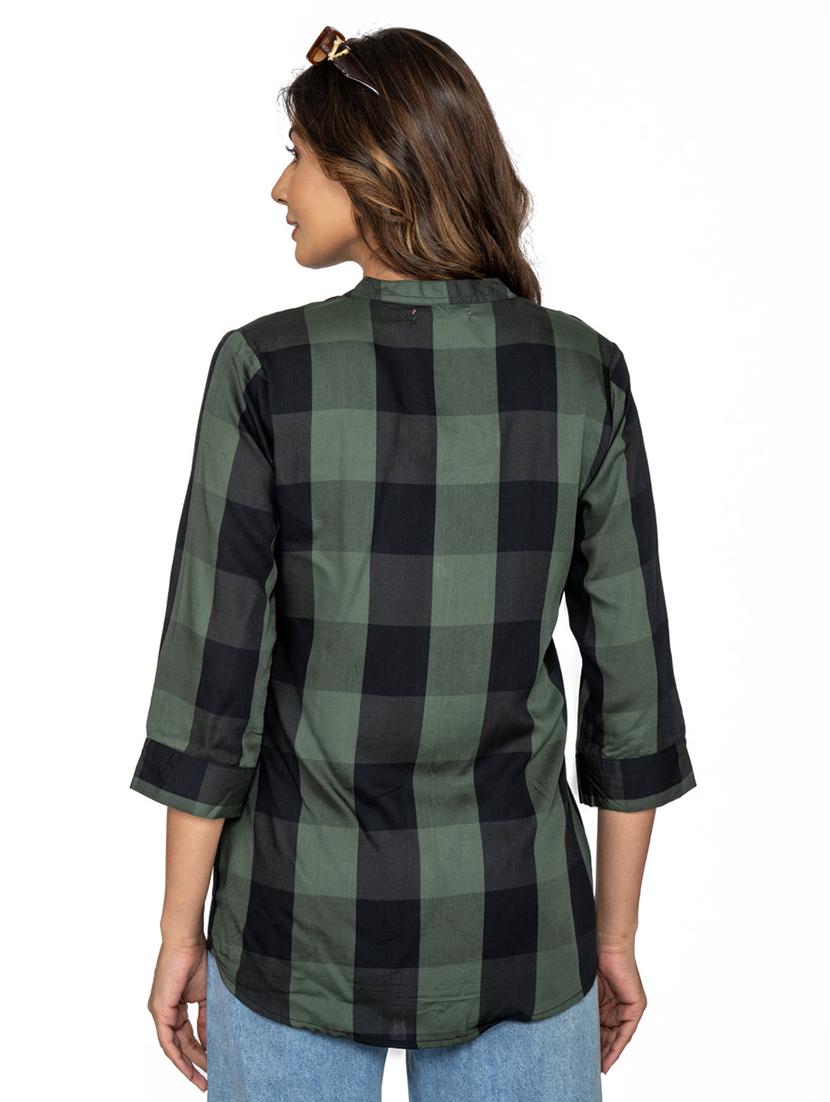 check print regular shirt for women - 20025313 - Standard Image - 2