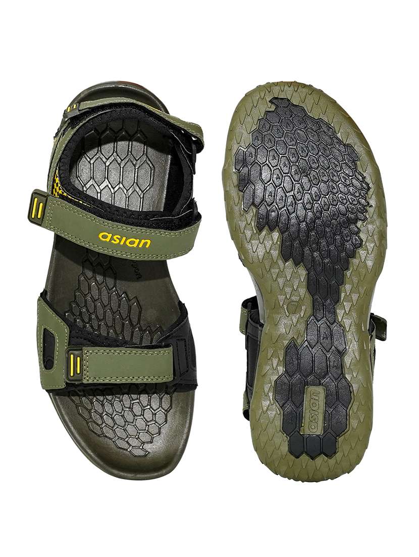 black synthetic slip on floaters - 20025775 -  Standard Image - 2