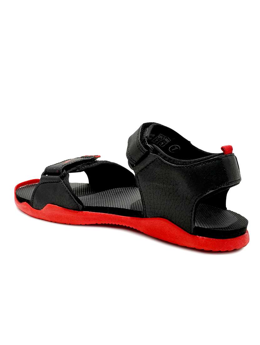 black synthetic slip on floaters - 20025779 -  Standard Image - 2