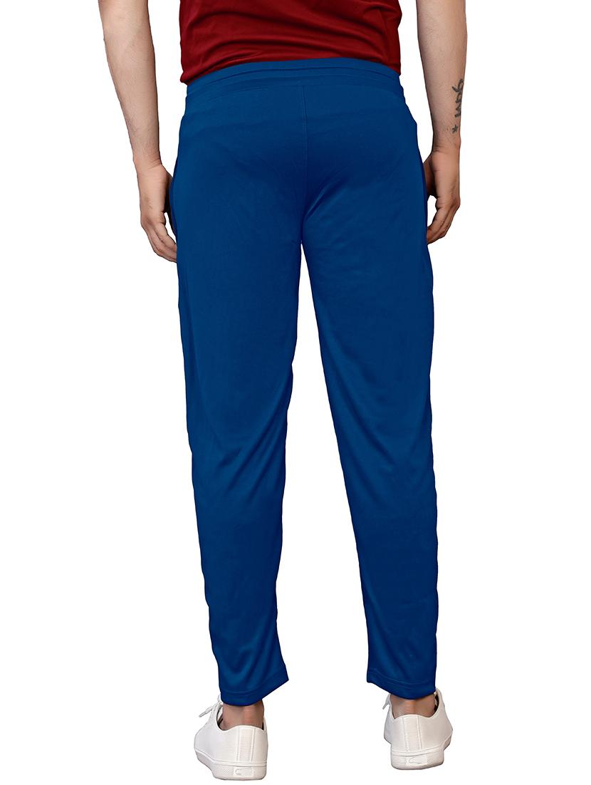 men solid lycra blend airforce track pants with 2 zipper pockets - 20026162 - Standard Image - 2